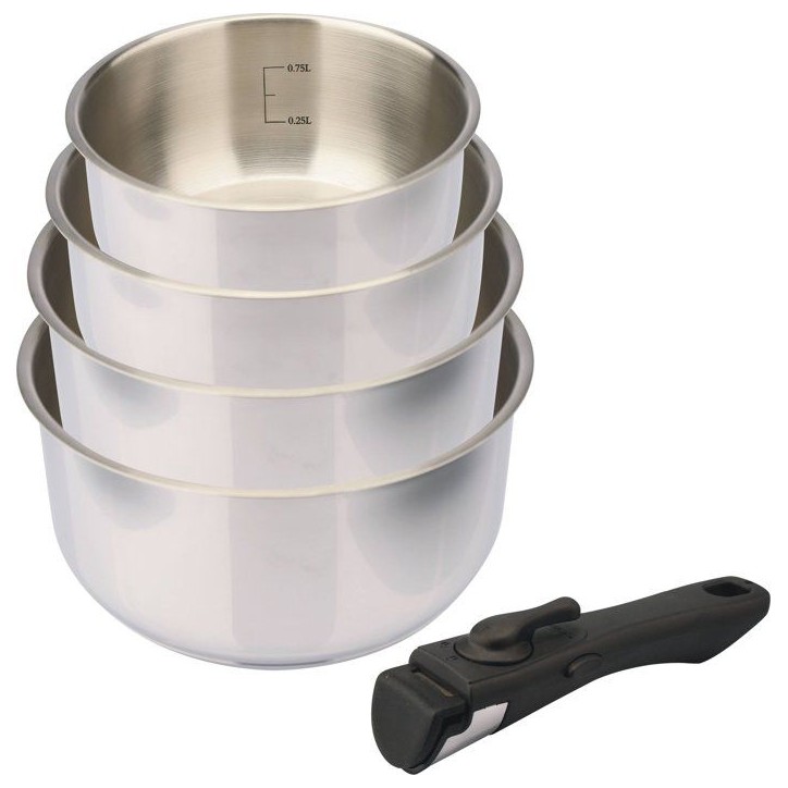 Casseroles - BAUMALU - Comete - Set 4 pieces - 14 a 20 cm - Manche amovible