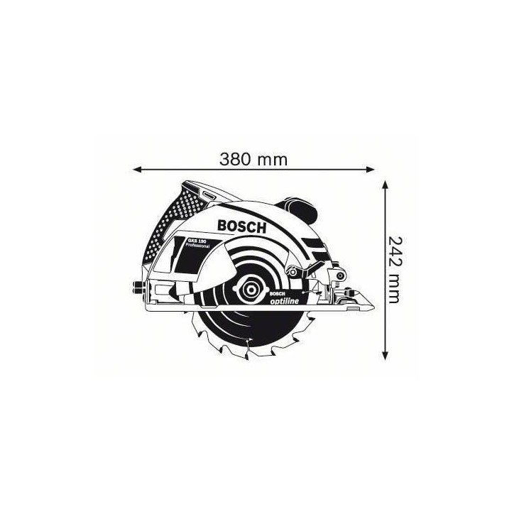 Scie circulaire Bosch Professional GKS 190, 1400W, diametre de lame de 190mm - 0601623000 Scie circulaire Bosch Professional GKS 190, 1400W, diametre de lame de 190mm - 0601623000