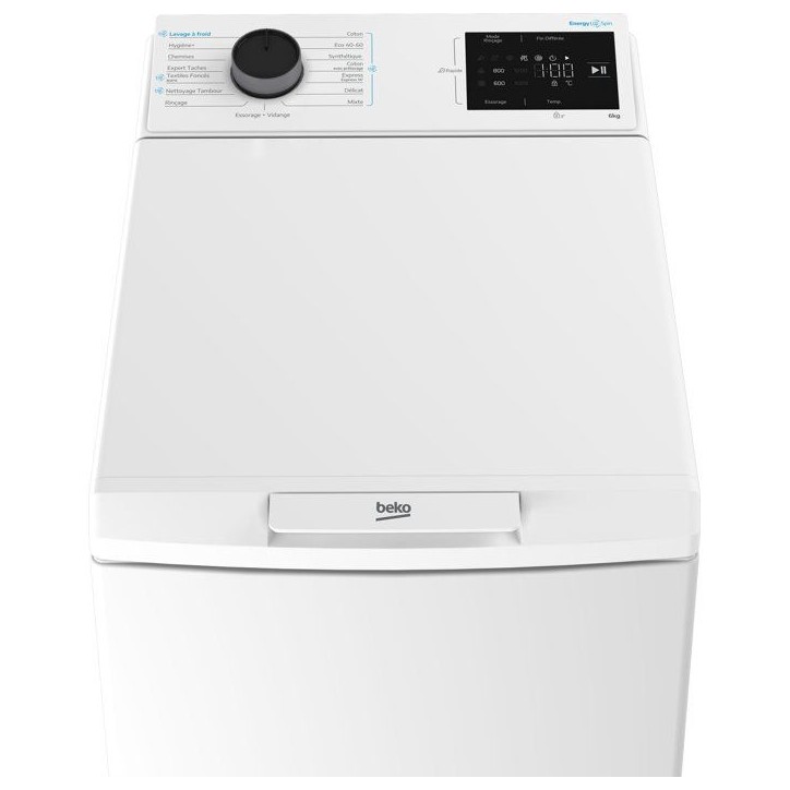 Lave-linge top BEKO TB621 - 6 kg - L45cm - 1200 tr/min - Classe A - Blanc Lave-linge top BEKO TB621 - 6 kg - L45cm - 1200 tr/min - Classe A - Blanc