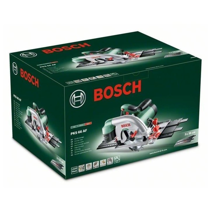 Scie circulaire filaire Bosch - PKS 66 AF - 1600W - 66mm de profondeur de coupe