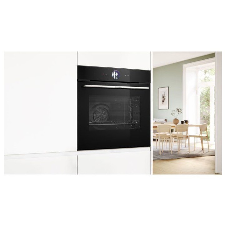 Four encastrable 60 cm - Pyrolyse + Hydrolyse - Bosch Serie 8 - HBG7764B1 - Classe énergie A+ - H 59,5 x L 59,4 xP 54,8 cm Four encastrable 60 cm - Pyrolyse + Hydrolyse - Bosch Serie 8 - HBG7764B1 - Classe énergie A+ - H 59,5 x L 59,4 xP 54,8 cm