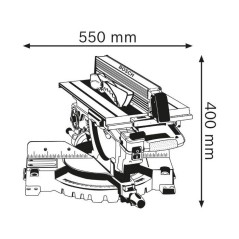 Scie a onglets a table supérieure GTM 12 JL 1800W 305MM - BOSCH - 0601B15001
