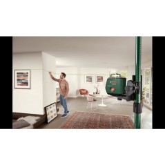 Laser lignes BOSCH - PLL 360-15G - Avec un trépied TT 120, un manuel d'utilisation, housse de protection, batterie Li-ion