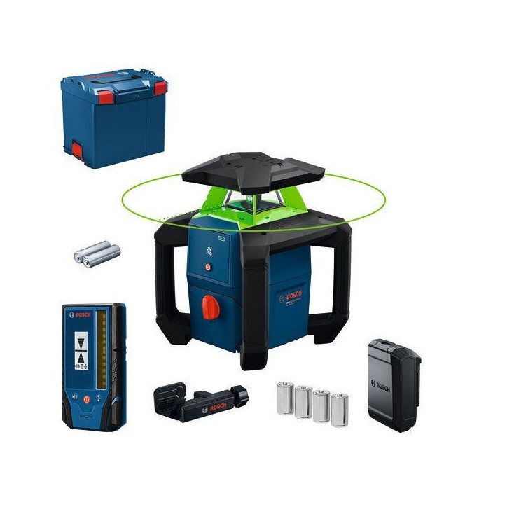 Laser rotatif BOSCH PROFESSIONAL - GRL18V-3-31G - Solo + Cellule de réception LR 3-2