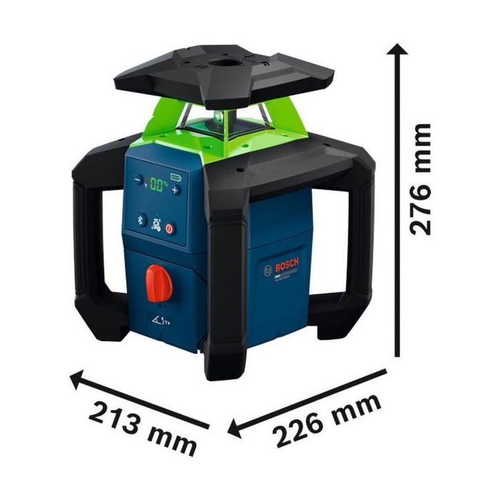 Laser rotatif BOSCH PROFESSIONAL - GRL18V-4-34CVG - Solo + Cellule de réception LR 45