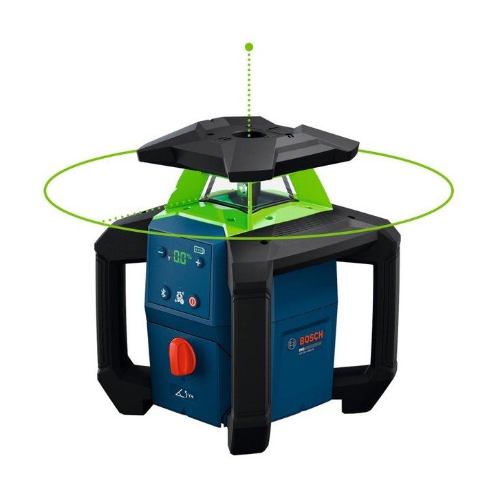 Laser rotatif BOSCH PROFESSIONAL - GRL18V-4-34CVG - Cellule de réception LR 45 + Batterie ProCore 18V 4.0Ah + WM5