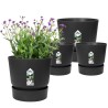 ELHO Lot de 2 pots de fleur rond Greenville - Ø14xH13,4 cm et Ø16