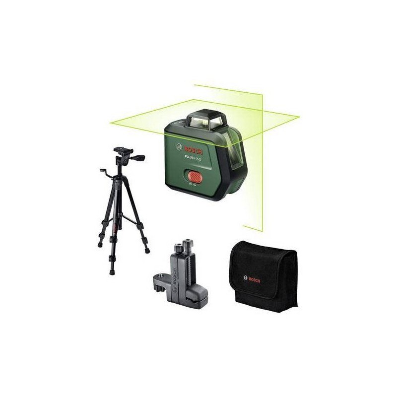 Laser lignes BOSCH - PLL 360-15G - Avec trépied TT 120, pince MM3, ho
