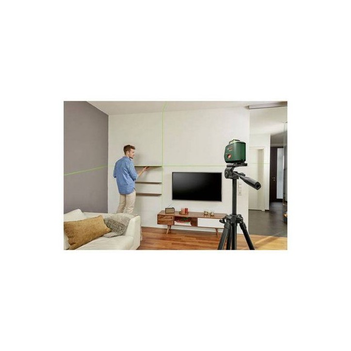 Laser lignes BOSCH - PLL 360-15G - Avec trépied TT 120, pince MM3, housse de protection + 1 batterie Li-ion