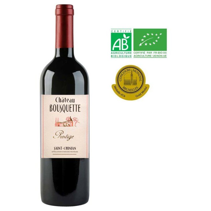 Château Bousquette Préstige 2022 Saint-Chinian - Vin rouge de Languedoc - Bio