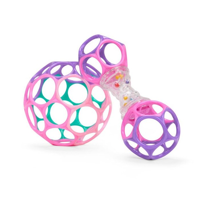 BRIGHT STARTS Coffret cadeau de naissance fille O'Ball avec 2 jouets bébé: un hochet et une O Ball Rose, Violet, Turquoise BRIGHT STARTS Coffret cadeau de naissance fille O'Ball avec 2 jouets bébé: un hochet et une O Ball Rose, Violet, Turquoise