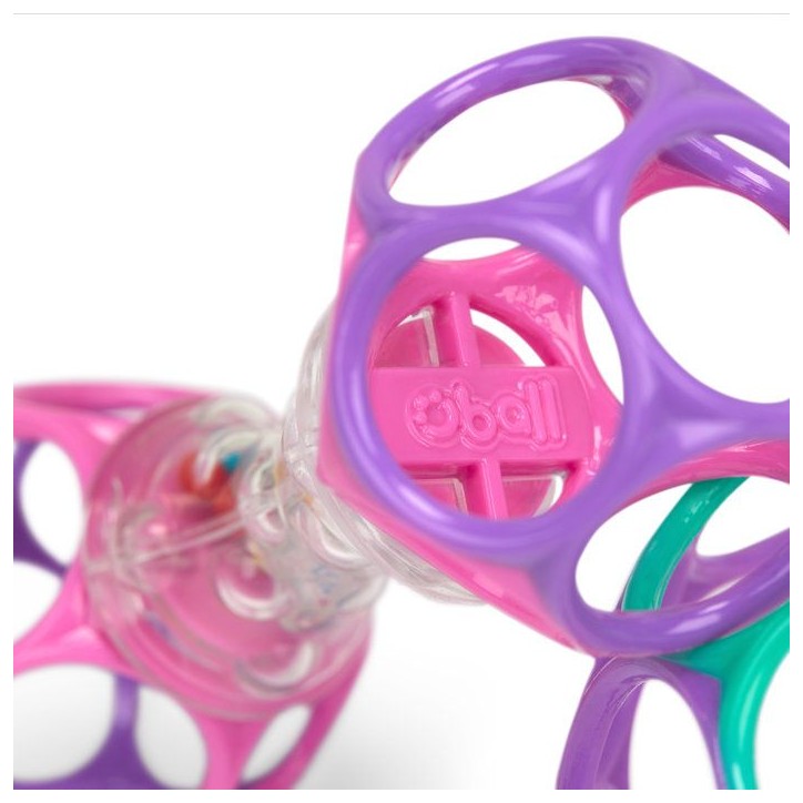 BRIGHT STARTS Coffret cadeau de naissance fille O'Ball avec 2 jouets bébé: un hochet et une O Ball Rose, Violet, Turquoise BRIGHT STARTS Coffret cadeau de naissance fille O'Ball avec 2 jouets bébé: un hochet et une O Ball Rose, Violet, Turquoise
