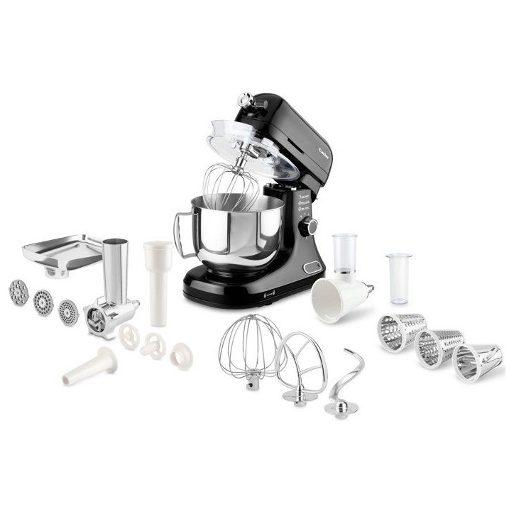 Robot de cuisine multifonctions CATLER KM 8013 - Hachoir a viande - Bol inox 5 l - Balance et écran intégrés - Noir Robot de cuisine multifonctions CATLER KM 8013 - Hachoir a viande - Bol inox 5 l - Balance et écran intégrés - Noir