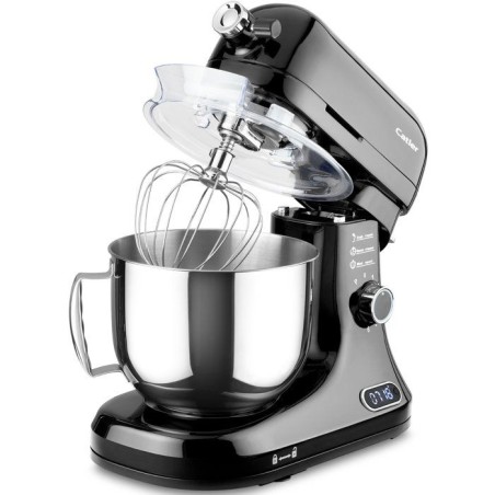 Robot de cuisine multifonctions CATLER KM 8013 - Hachoir a viande - Bol inox 5 l - Balance et écran intégrés - Noir