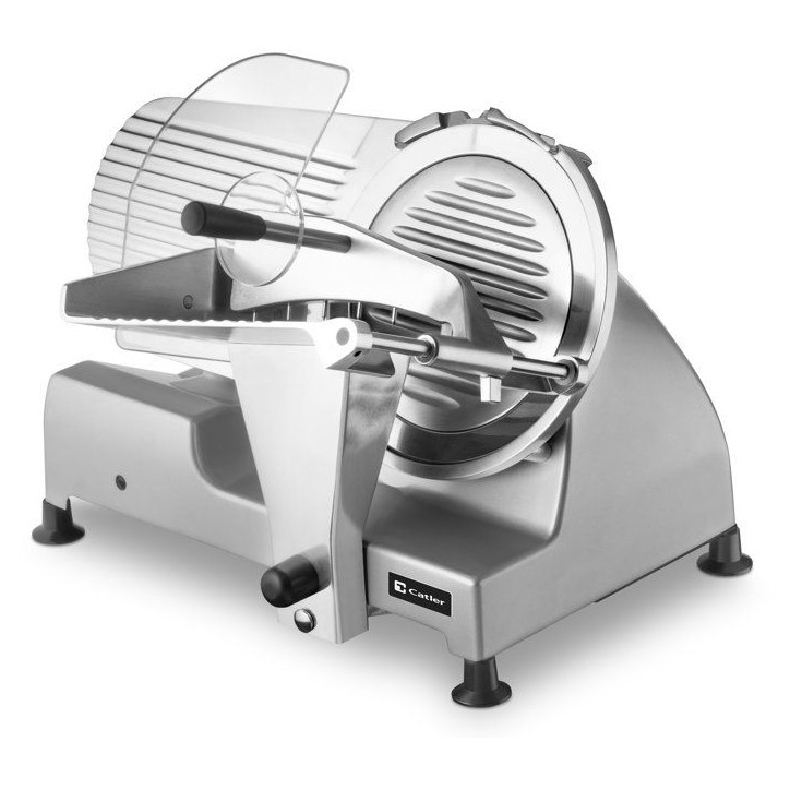 Trancheuse électrique CATLER FS 9010 - Jambon sec - Fromage a pâte dure - Lame 195/220 mm - Corps métal robuste Trancheuse électrique CATLER FS 9010 - Jambon sec - Fromage a pâte dure - Lame 195/220 mm - Corps métal robuste