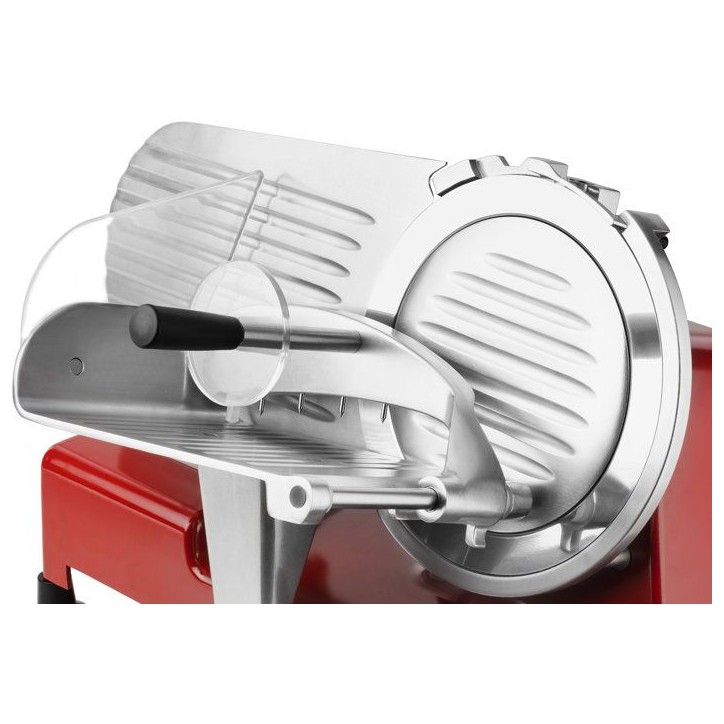 Trancheuse électrique CATLER FS 9020 - Jambon - Fromage - Disque de coupe 195 mm - Épaisseur réglable 1-12 mm - Rouge