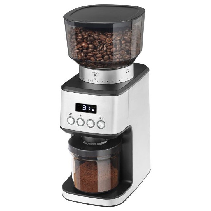 Moulin a café électrique CATLER CG 510 - Meules inox - 31 niveaux de mouture réglables - Écran LCD - Café moulu - Inox Moulin a café électrique CATLER CG 510 - Meules inox - 31 niveaux de mouture réglables - Écran LCD - Café moulu - Inox