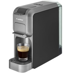 Machine a café a dosettes et capsules CATLER Porto ES 700 - Compatible Dolce Gusto - Nespresso - Café moulu - Noir/argent