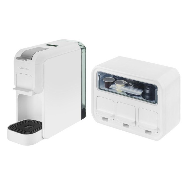 Machine a café a dosettes et capsules CATLER Porto ES 720 - Compatible Dolce Gusto - Nespresso - Café moulu - Blanc
