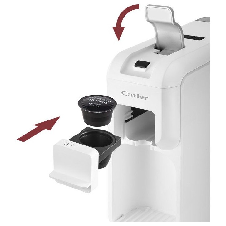 Machine a café a dosettes et capsules CATLER Porto ES 720 - Compatible Dolce Gusto - Nespresso - Café moulu - Blanc