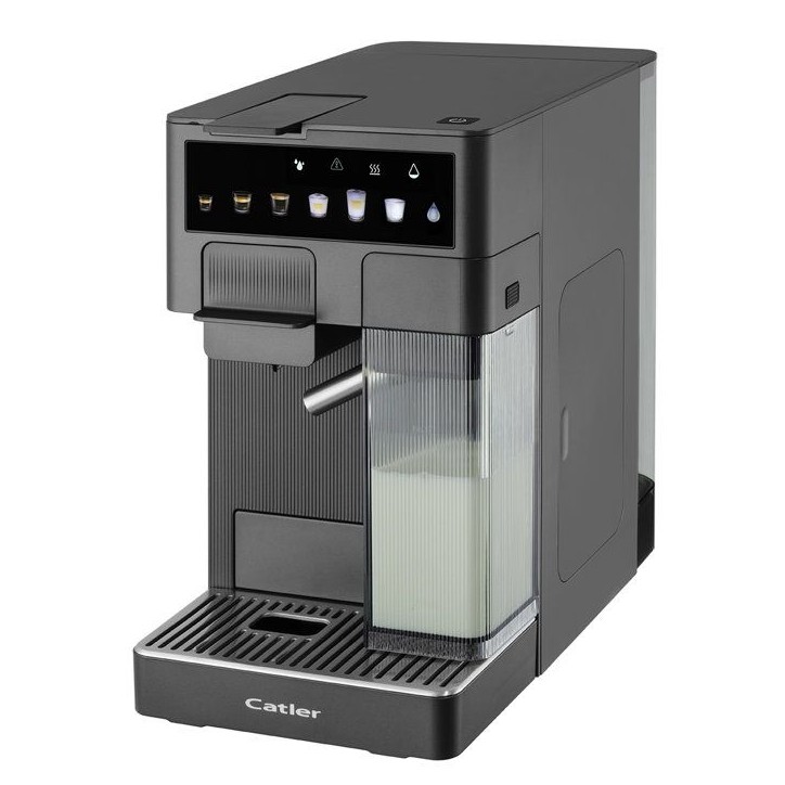 Machine a expresso a capsules CATLER Renzo ES 750 G - Café moulu compatible - Chauffe-tasses - Écran tactile couleur - Gris Machine a expresso a capsules CATLER Renzo ES 750 G - Café moulu compatible - Chauffe-tasses - Écran tactile couleur - Gris