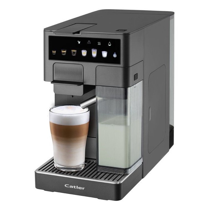 Machine a expresso a capsules CATLER Renzo ES 750 G - Café moulu compatible - Chauffe-tasses - Écran tactile couleur - Gris Machine a expresso a capsules CATLER Renzo ES 750 G - Café moulu compatible - Chauffe-tasses - Écran tactile couleur - Gris