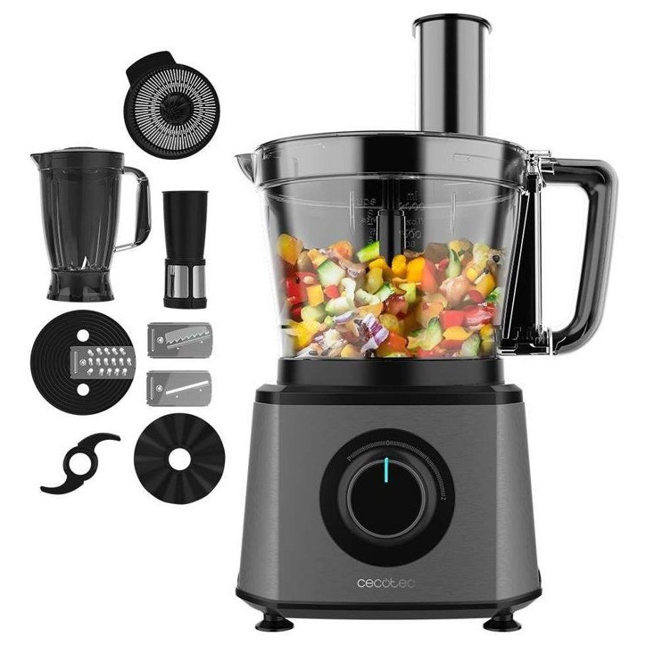 Mixeur - CECOTEC - Moulinette Paprika - 2000 W - 2 vitesses + Pulse - Gris foncé