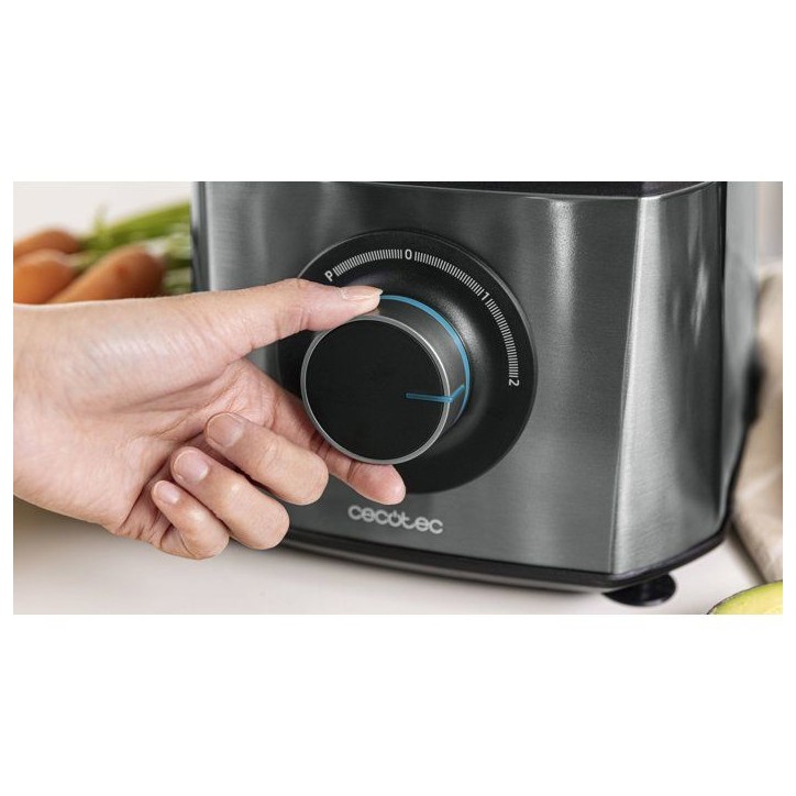 Mixeur - CECOTEC - Moulinette Paprika - 2000 W - 2 vitesses + Pulse - Gris foncé