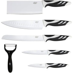 Set de couteaux professionnels - CECOTEC - Swiss Blanc - 6 couteaux +