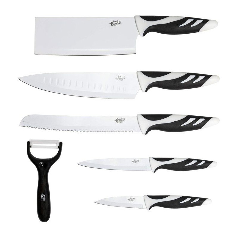 Set de couteaux professionnels - CECOTEC - Swiss Blanc - 6 couteaux +