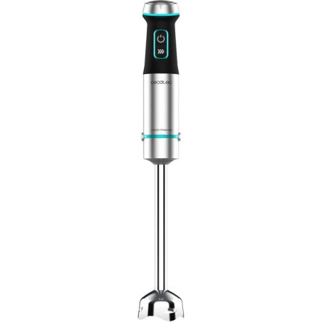 Mixeur plongeant - CECOTEC - Power TitanBlack XL - 1200 W - Lames de 4 feuilles - Verre 800 ml - Inox / Noir