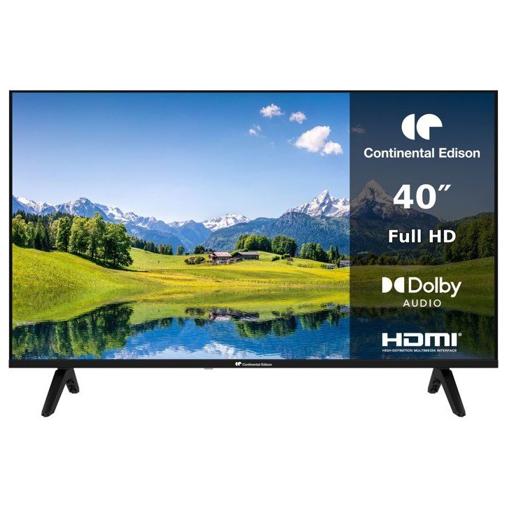 CONTINENTAL EDISON - CELED40FHD26B6 - TV LED FHD 40'' (101 cm) - 3x HDMI - 2x USB - Noir