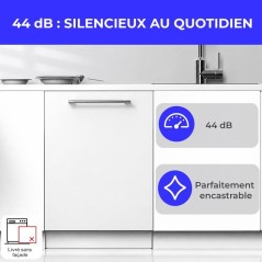 Lave-vaisselle encastrable CONTINENTAL EDISON CELV1244CFI - 12 couvert