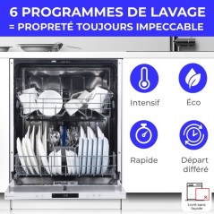 Lave-vaisselle encastrable CONTINENTAL EDISON CELV1244CFI - 12 couvert