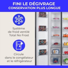 Réfrigérateur américain - CONTINENTAL EDISON - CERA592NFIXC - Distr