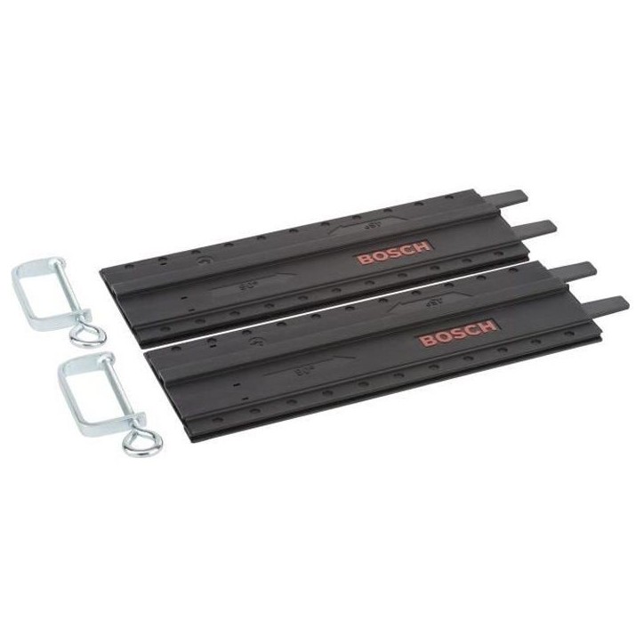 Rail de guidage pour scies circulaires - BOSCH - PKS 55 A / 66 A/AF - 2 rails de 700 mm - Plastique gris Rail de guidage pour scies circulaires - BOSCH - PKS 55 A / 66 A/AF - 2 rails de 700 mm - Plastique gris