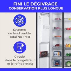 Réfrigérateur américain - CONTINENTAL EDISON - CERANF577NFBD - 577