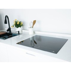 Table de cuisson induction CONTINENTAL EDISON - CETI4ZFLEX4- 4 zones - 2 zones flex 7360W - slider - 4 boosters - noir