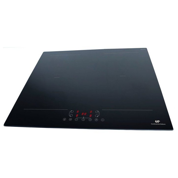 Table de cuisson induction CONTINENTAL EDISON - CETI4ZFLEX4- 4 zones - 2 zones flex 7360W - slider - 4 boosters - noir