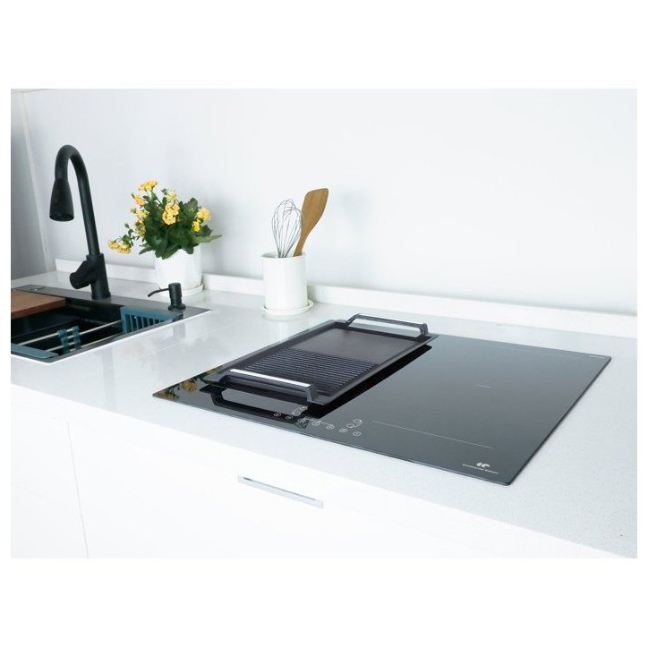 Table de cuisson induction CONTINENTAL EDISON - CETI4ZFLEX4- 4 zones - 2 zones flex 7360W - slider - 4 boosters - noir