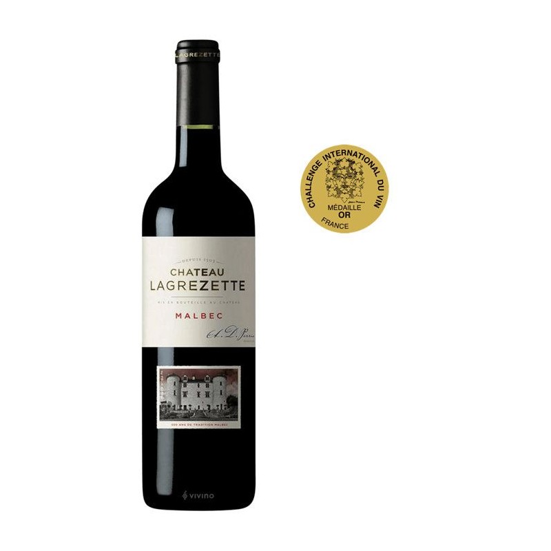 Château Lagrezette 2018 Malbec Cahors - Vin rouge du Sud-Ouest