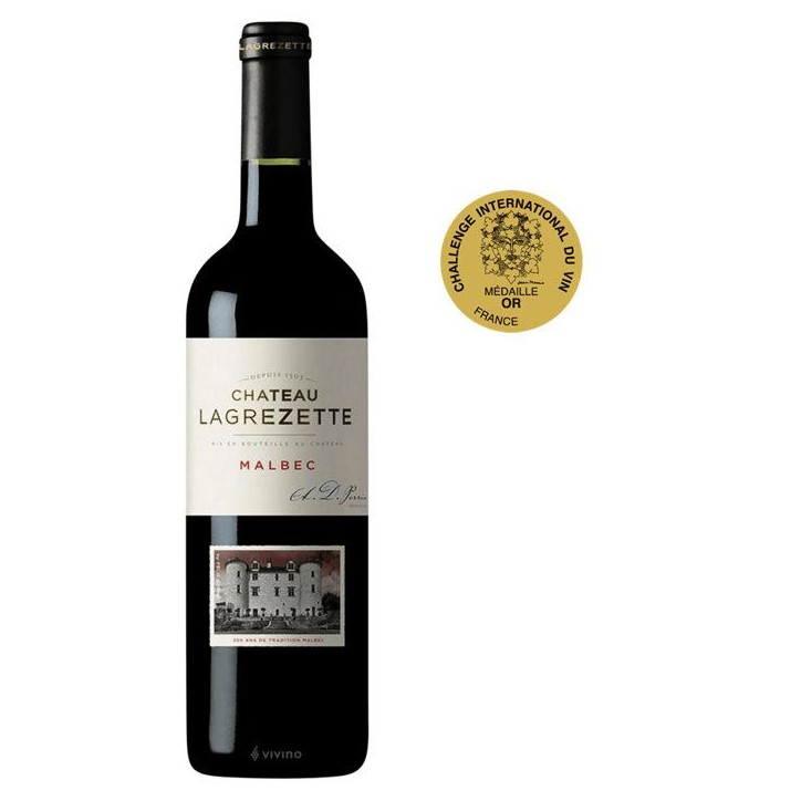 Château Lagrezette 2018 Malbec Cahors - Vin rouge du Sud-Ouest