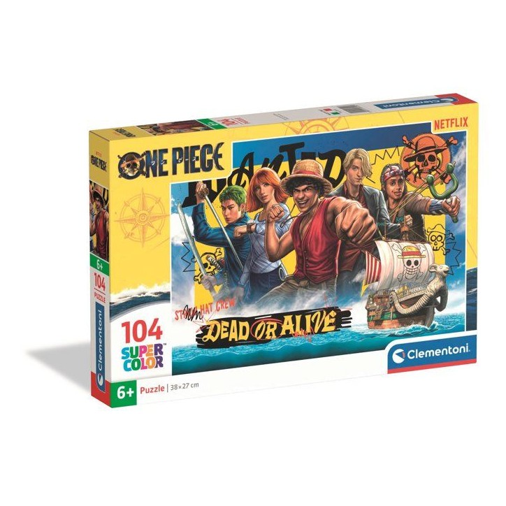 Clementoni - One Piece - Puzzles 104 Pieces Super - Puzzle enfant - Des 6 ans - 38x27cm Clementoni - One Piece - Puzzles 104 Pieces Super - Puzzle enfant - Des 6 ans - 38x27cm