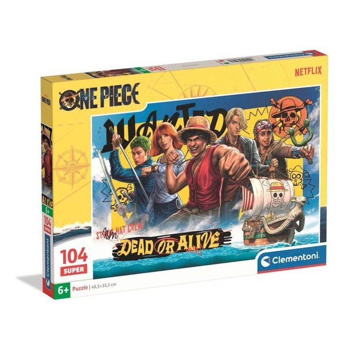 Clementoni - One Piece - Puzzles 104 Pieces Super - Puzzle enfant - Des 6 ans - 48.5 x 33.3cm Clementoni - One Piece - Puzzles 104 Pieces Super - Puzzle enfant - Des 6 ans - 48.5 x 33.3cm