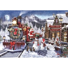 Puzzle 500 pieces - Train Station W/Snowman