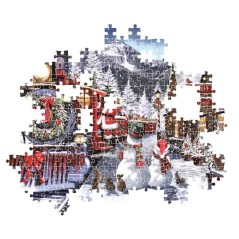 Puzzle 500 pieces - Train Station W/Snowman