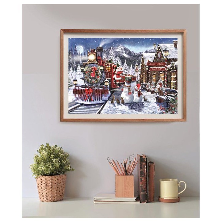 Puzzle 500 pieces - Train Station W/Snowman