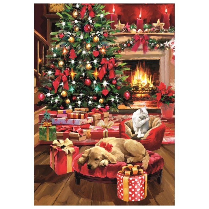 Puzzle 1000 pieces - Christmas by the Fire