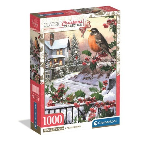 Puzzle 1000 pieces - Robin and Holly Bushes