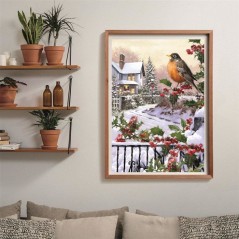 Puzzle 1000 pieces - Robin and Holly Bushes